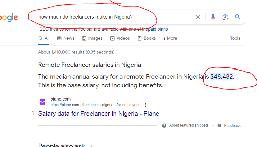 how much do freelancers make in nigeria